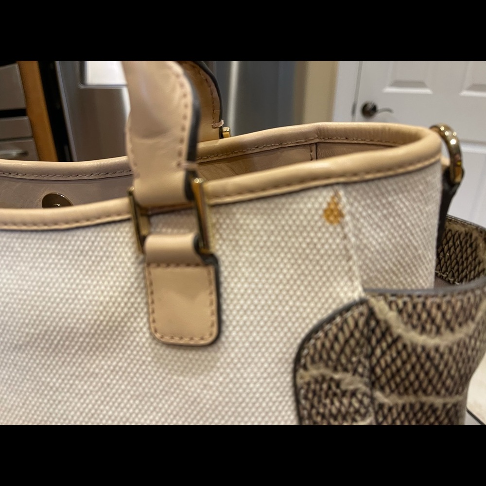Tory Burch Python Snakeskin Leather Color Block W… - image 6